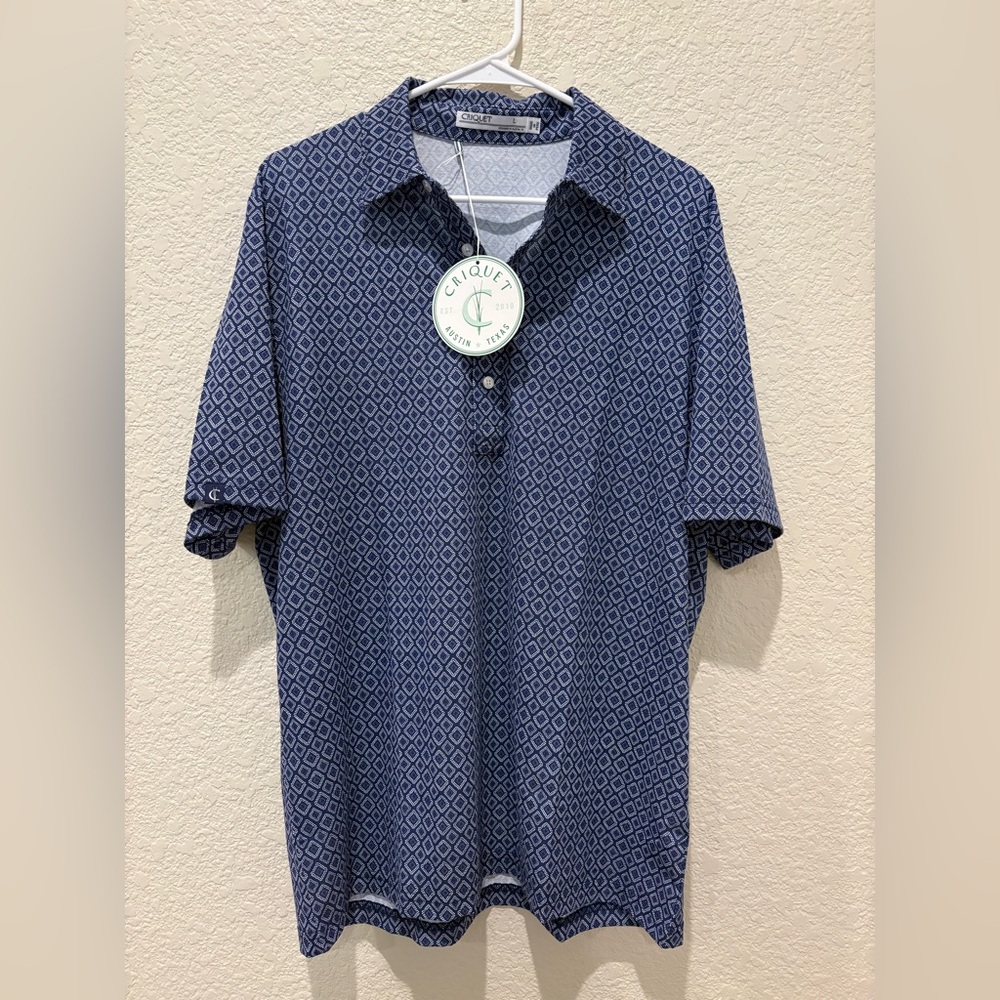 New NWT Criquet polo golf shirt size large